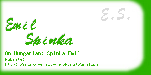 emil spinka business card